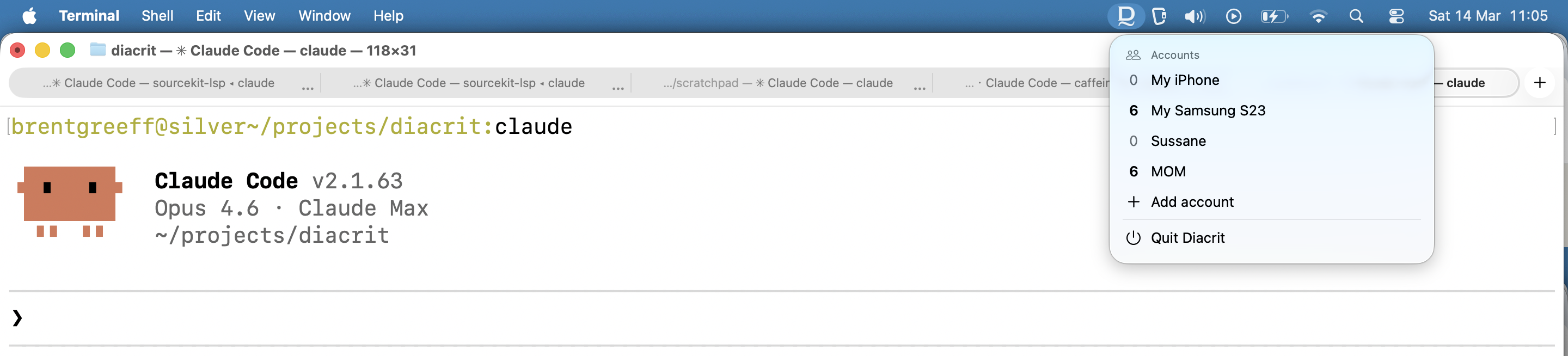 Claude Code with Diacrit